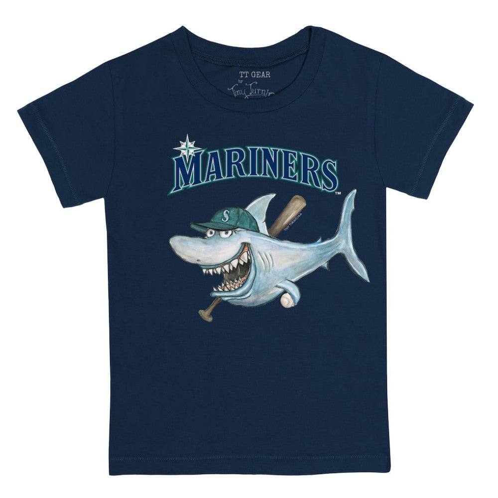 Seattle Mariners Tiny Turnip Youth Shark T-Shirt Navy