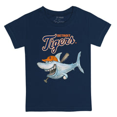 Detroit Tigers Tiny Turnip Youth Shark T-Shirt Navy