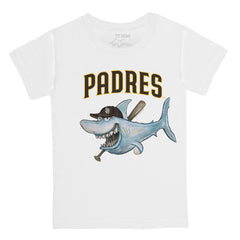 San Diego Padres Tiny Turnip Youth Shark Logo T-Shirt White