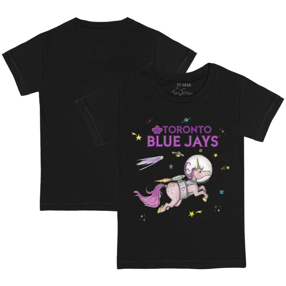 Toronto Blue Jays Tiny Turnip Youth Space Unicorn T-Shirt Black