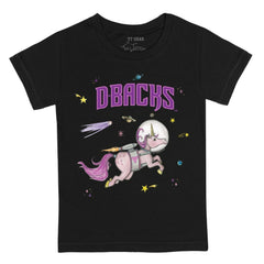 Arizona Diamondbacks Tiny Turnip Youth Space Unicorn T-Shirt Black