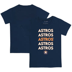 Houston Astros Tiny Turnip Youth Stacked T-Shirt Navy