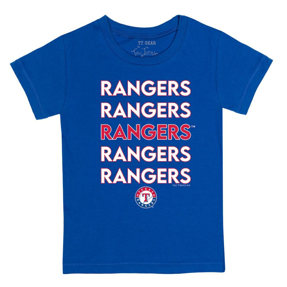 Texas Rangers Tiny Turnip Youth Stacked T-Shirt Royal