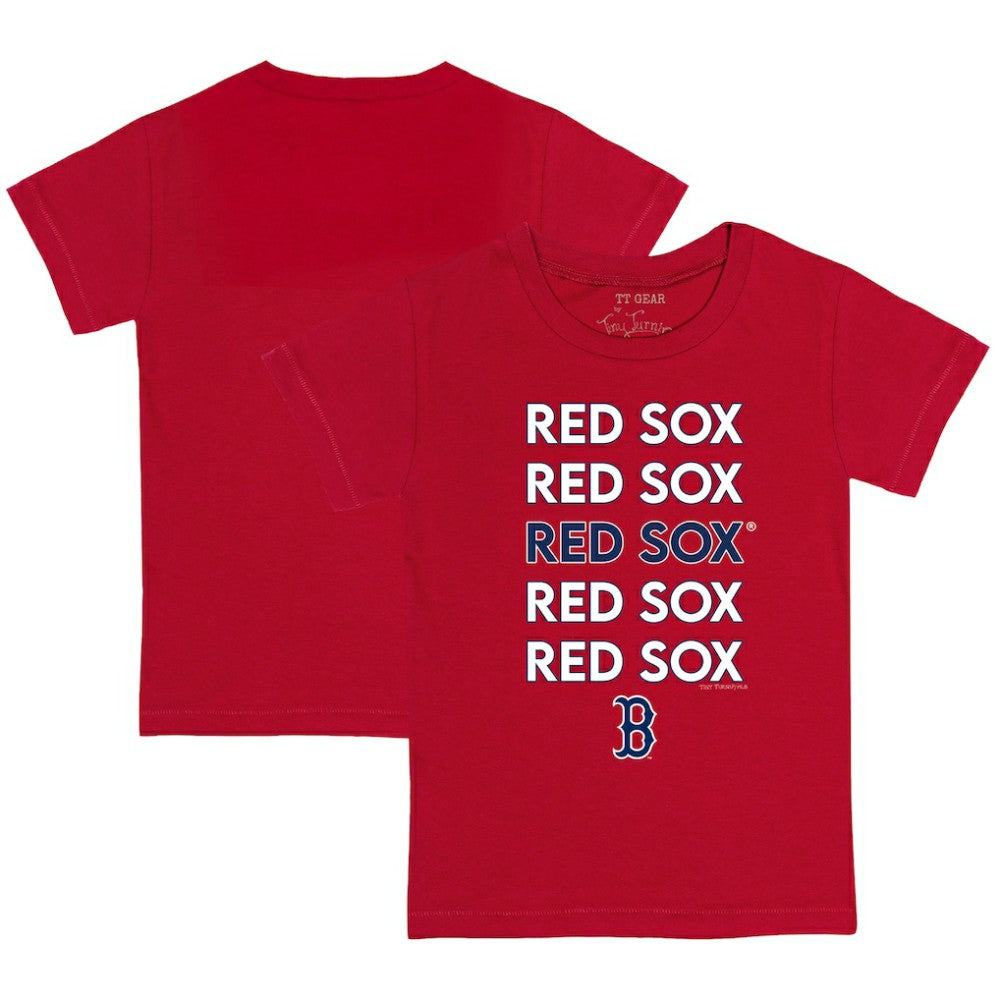 Boston Red Sox Tiny Turnip Youth Stacked T-Shirt Red