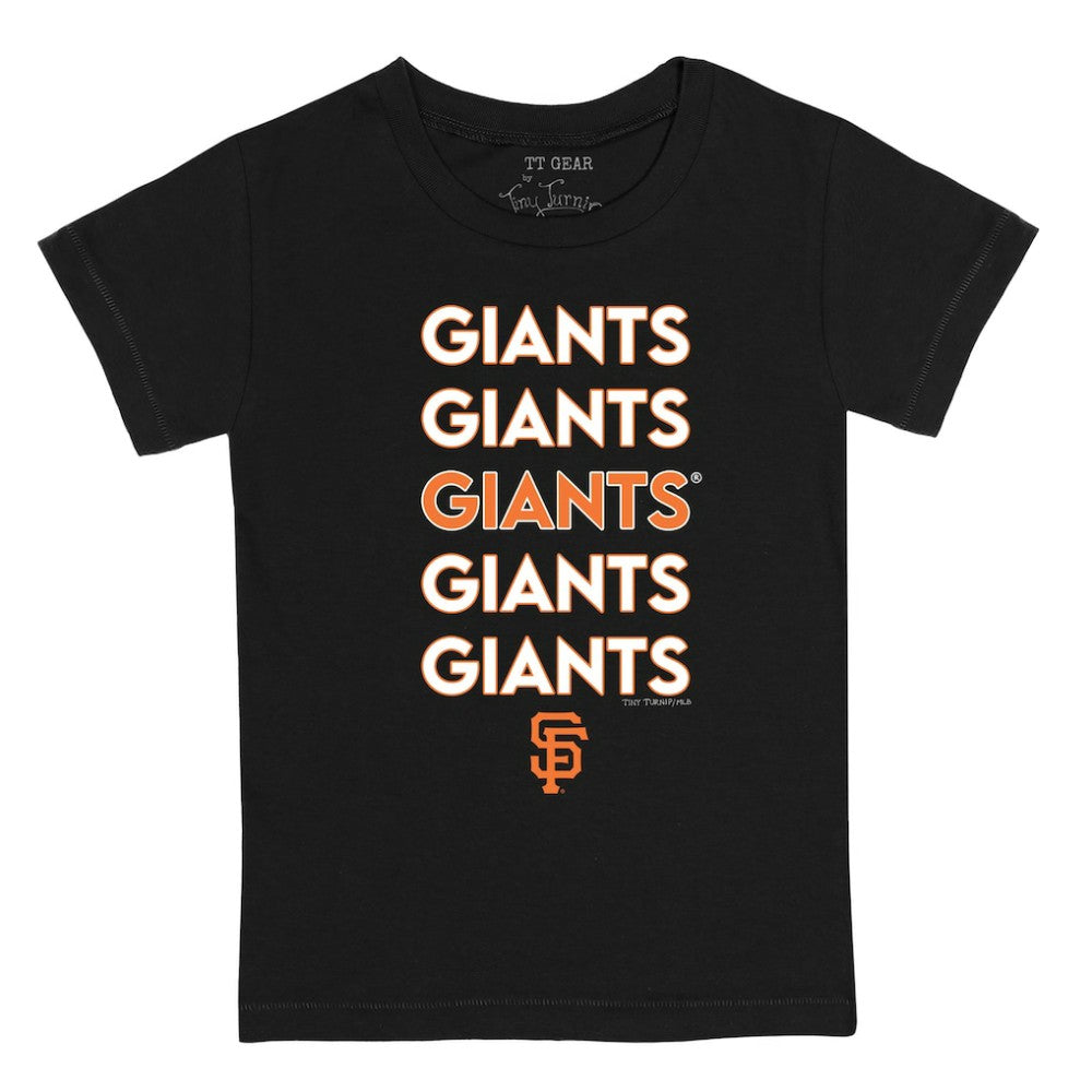 San Francisco Giants Tiny Turnip Youth Stacked T-Shirt Black