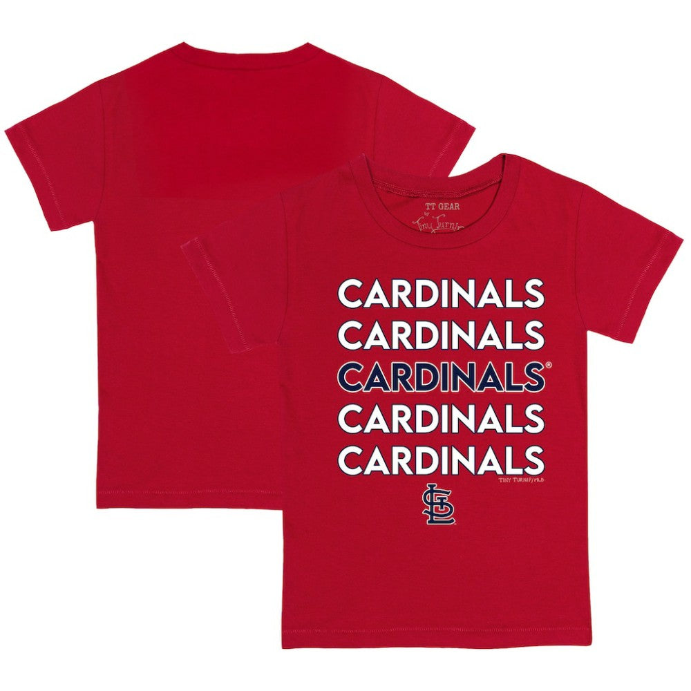 St. Louis Cardinals Tiny Turnip Youth Stacked T-Shirt Red