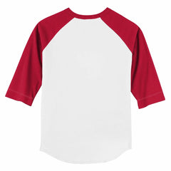 Los Angeles Angels Tiny Turnip Youth Stacked 3/4-Sleeve Raglan T-Shirt White/Red