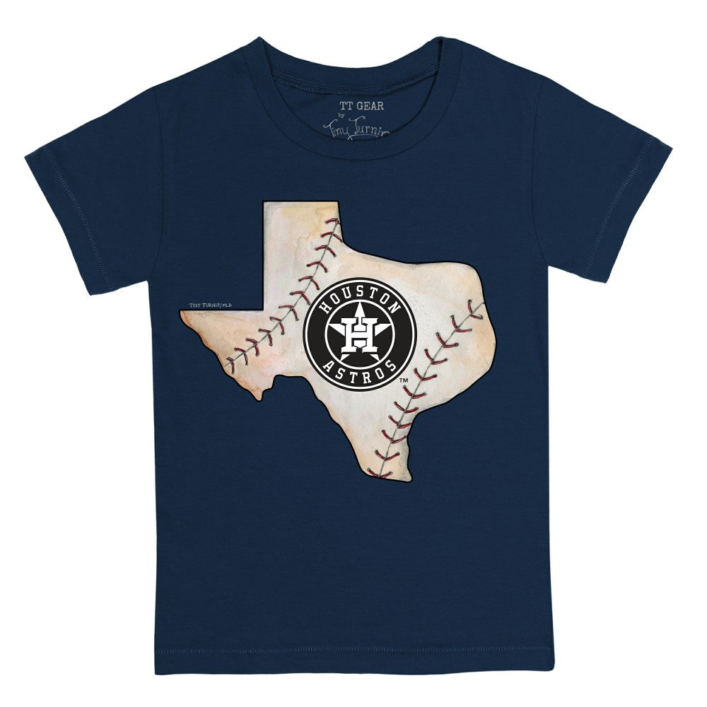 Houston Astros Tiny Turnip Youth State Outline T-Shirt Navy