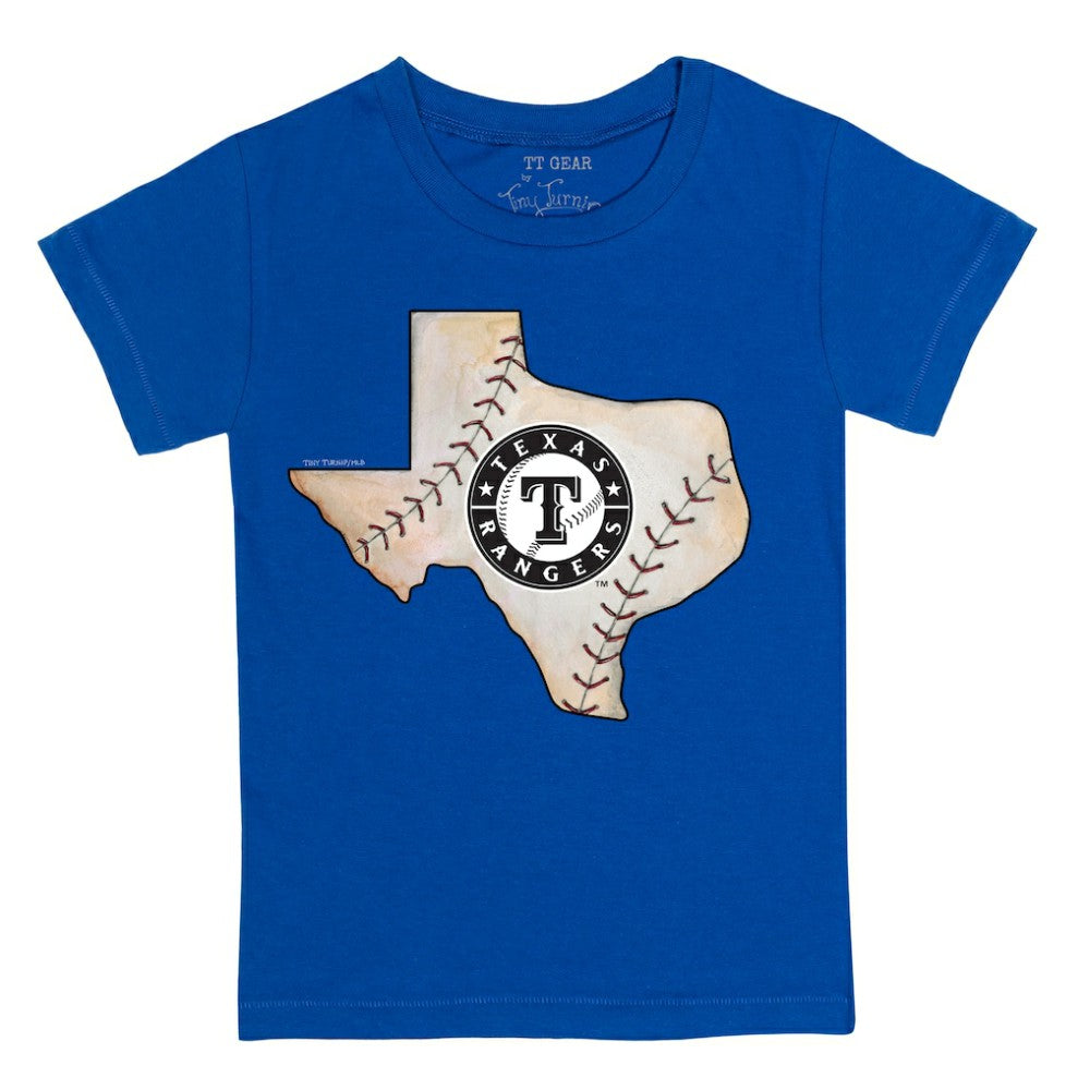 Texas Rangers Tiny Turnip Youth State Outline T-Shirt Royal