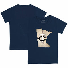 Minnesota Twins Tiny Turnip Youth State Outline T-Shirt Navy