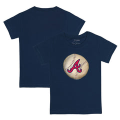 Atlanta Braves Tiny Turnip Youth Stitched Baseball T-Shirt Navy