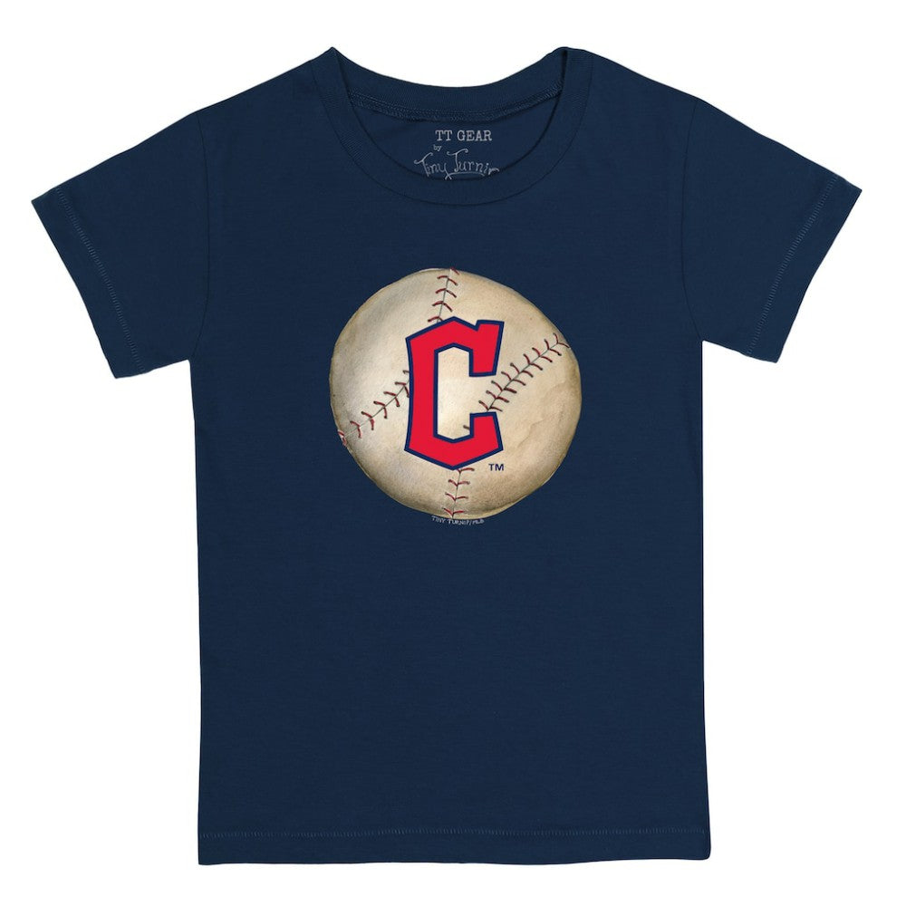 Cleveland Guardians Tiny Turnip Youth Stitched Baseball T-Shirt Navy