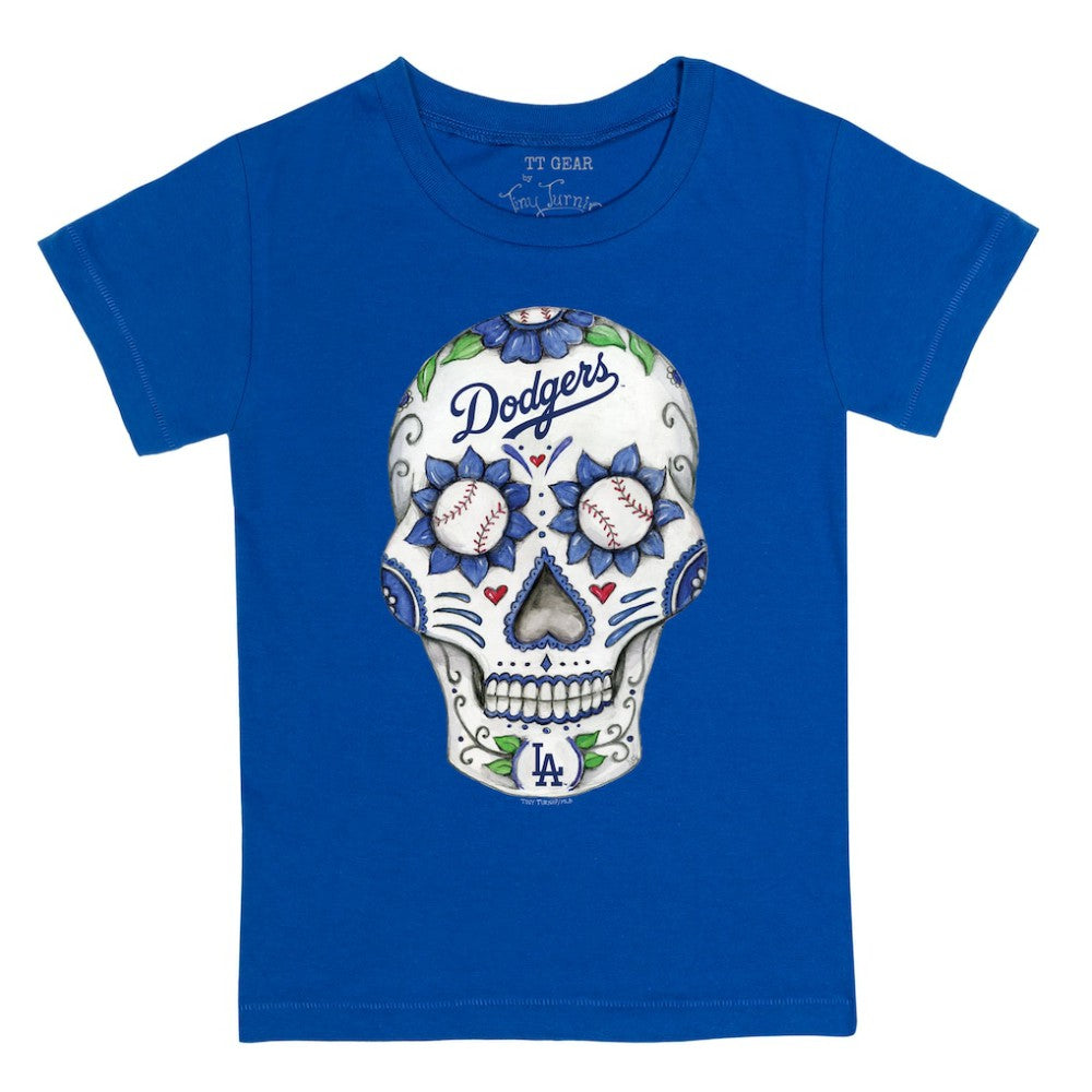 Los Angeles Dodgers Tiny Turnip Youth Sugar Skull T-Shirt Royal