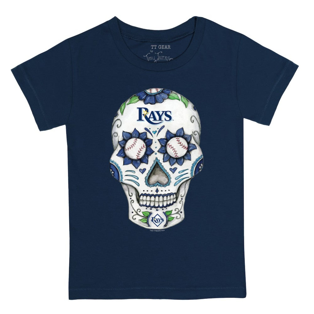 Tampa Bay Rays Tiny Turnip Youth Sugar Skull T-Shirt Navy