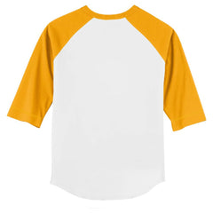 San Diego Padres Tiny Turnip Youth Sugar Skull 3/4-Sleeve Raglan T-Shirt White/Gold