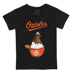 Baltimore Orioles Tiny Turnip Youth Sundae Helmet T-Shirt Black