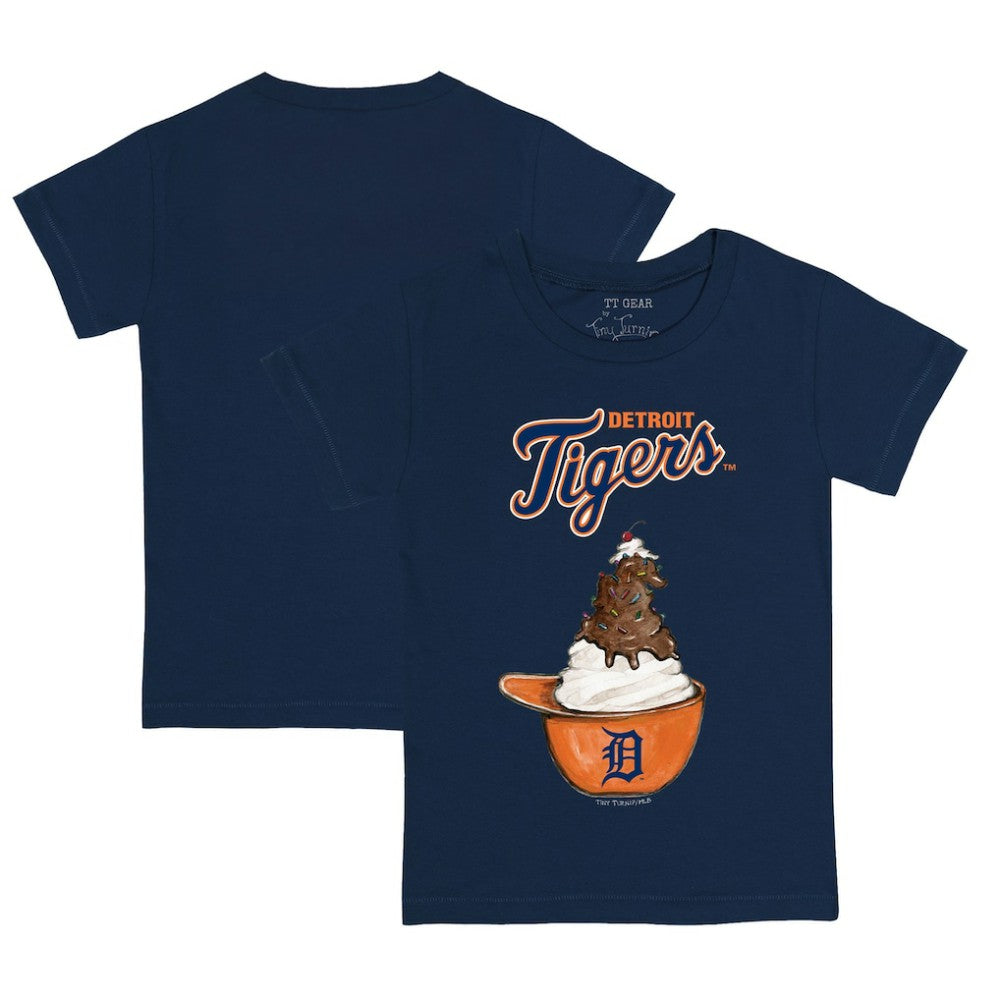 Detroit Tigers Tiny Turnip Youth Sundae Helmet T-Shirt Navy