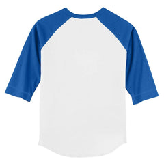 Chicago Cubs Tiny Turnip Youth Sundae Helmet 3/4-Sleeve Raglan T-Shirt White/Royal