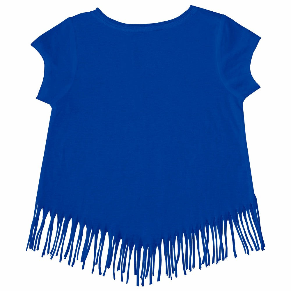 Kansas City Royals Tiny Turnip Girls Youth Tiara Heart Fringe T-Shirt Royal