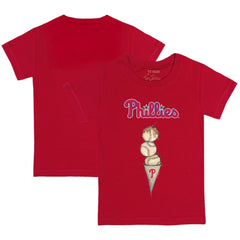 Philadelphia Phillies Tiny Turnip Youth Triple Scoop T-Shirt Red