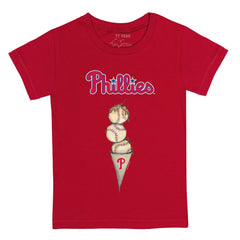 Philadelphia Phillies Tiny Turnip Youth Triple Scoop T-Shirt Red