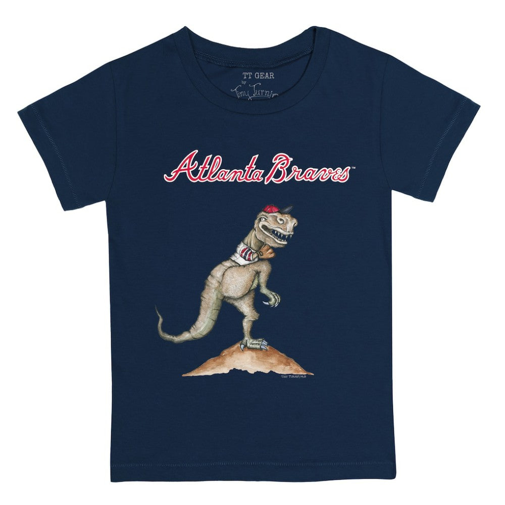 Atlanta Braves Tiny Turnip Youth TT Rex T-Shirt Navy
