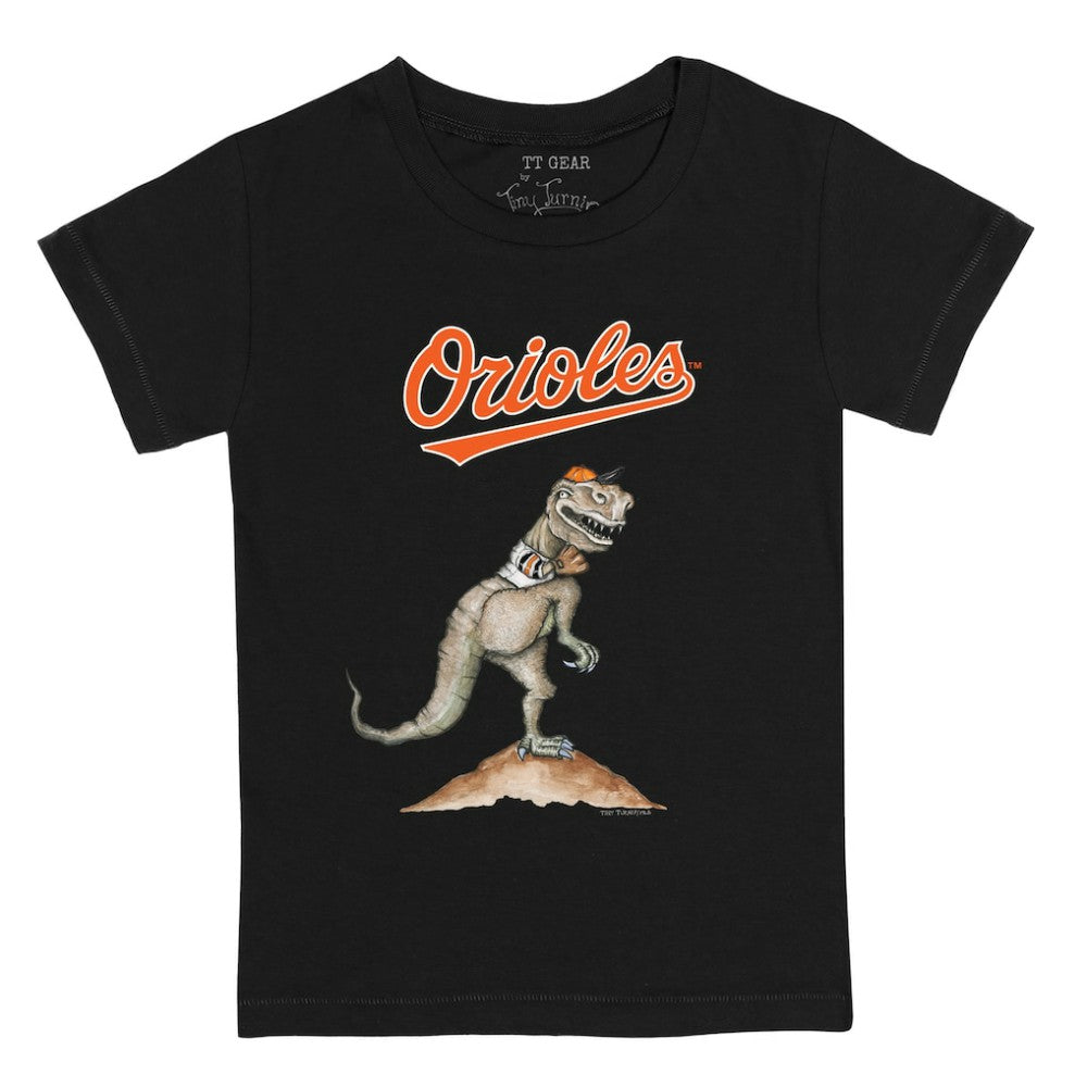 Baltimore Orioles Tiny Turnip Youth TT Rex T-Shirt Black