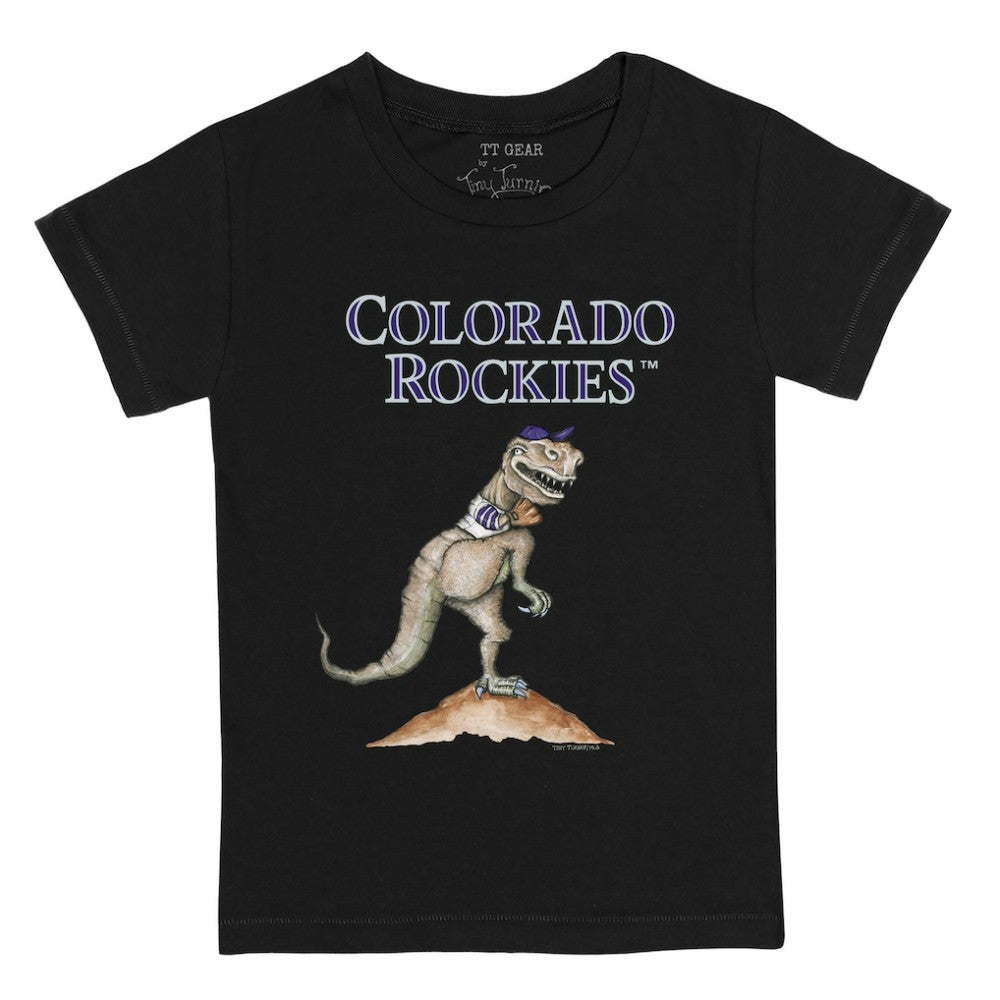 Colorado Rockies Tiny Turnip Youth TT Rex T-Shirt Black