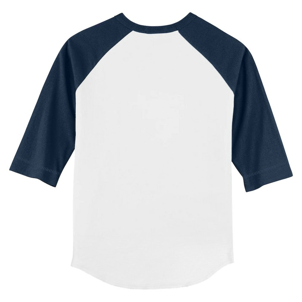 Atlanta Braves Tiny Turnip Youth TT Rex 3/4-Sleeve Raglan T-Shirt White/Navy