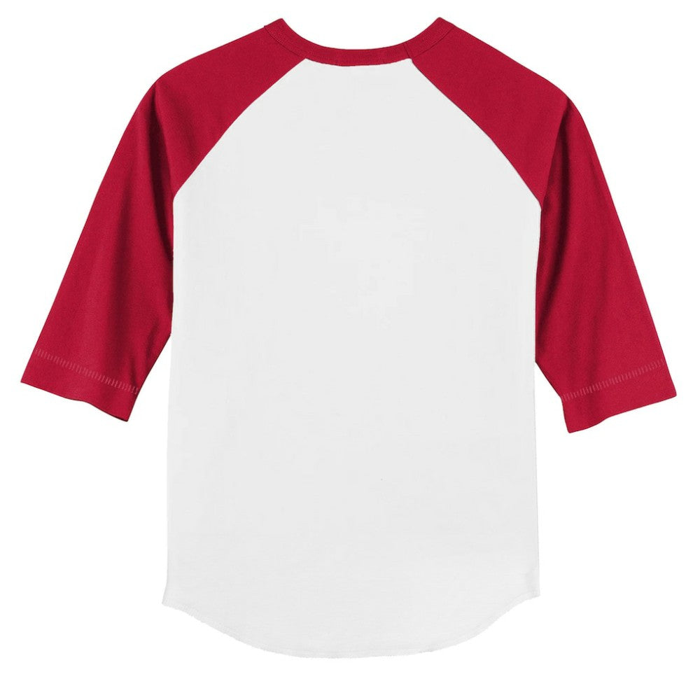 Boston Red Sox Tiny Turnip Youth TT Rex 3/4-Sleeve Raglan T-Shirt White/Red