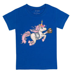 Los Angeles Dodgers Tiny Turnip Youth Unicorn T-Shirt Royal
