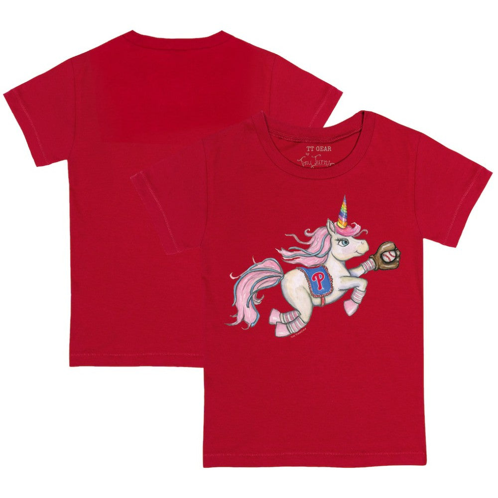 Philadelphia Phillies Tiny Turnip Youth Unicorn T-Shirt Red