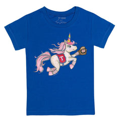 Texas Rangers Tiny Turnip Youth Unicorn T-Shirt Royal