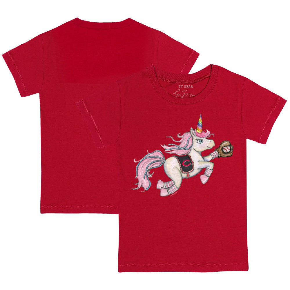 Cincinnati Reds Tiny Turnip Youth Unicorn T-Shirt Red