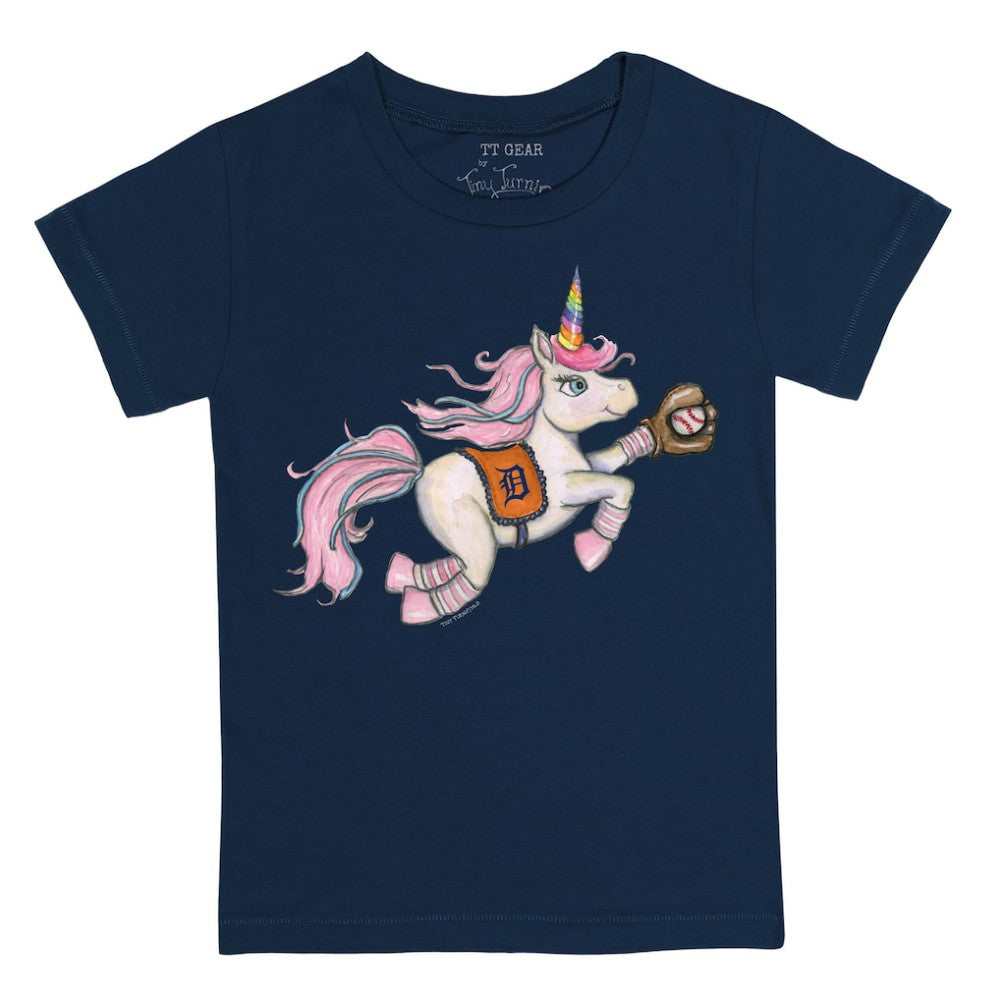 Detroit Tigers Tiny Turnip Youth Unicorn T-Shirt Navy