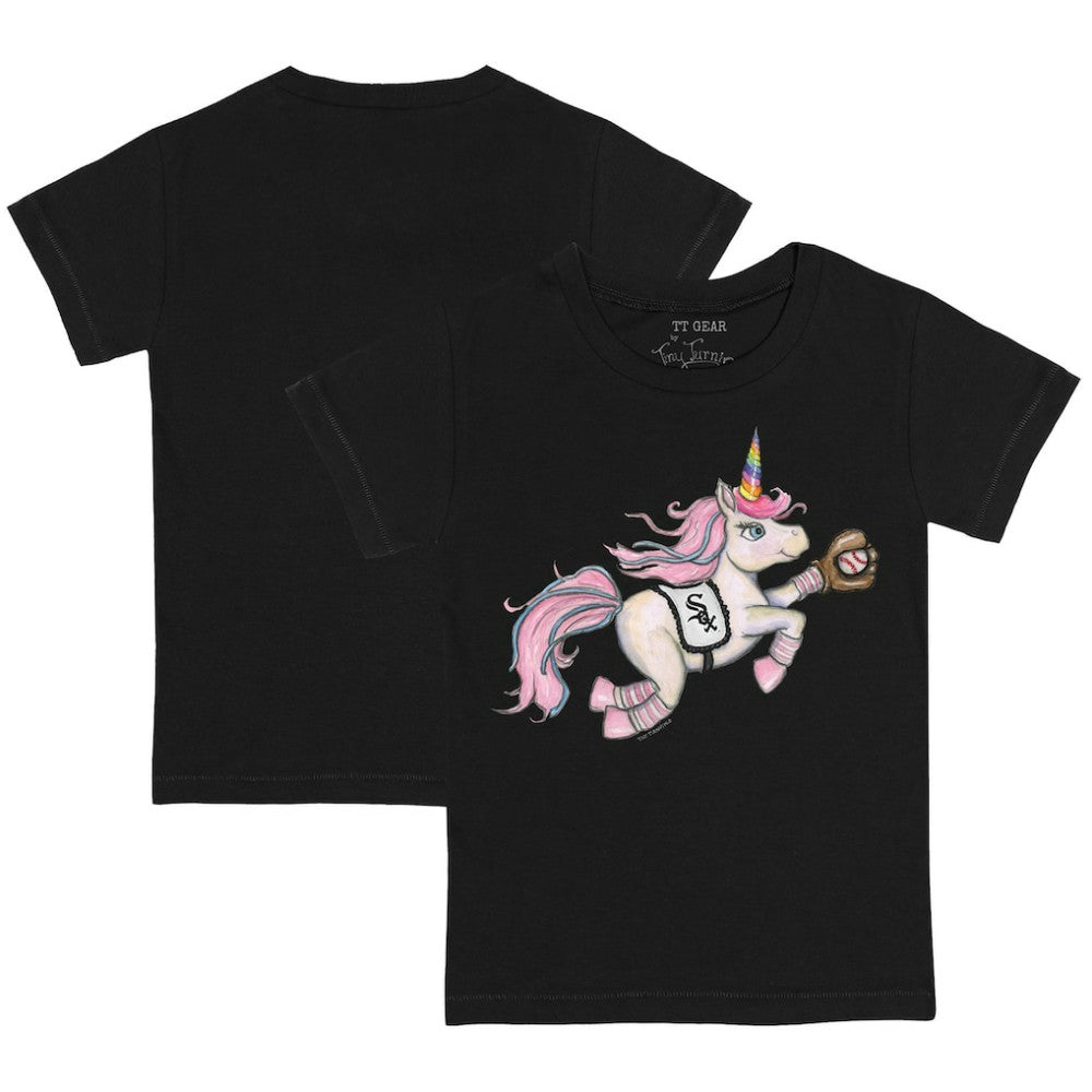 Chicago White Sox Tiny Turnip Youth Unicorn T-Shirt Black