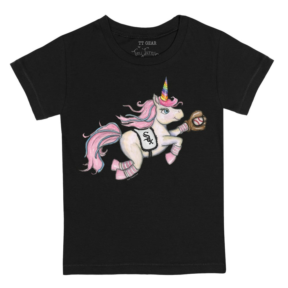 Chicago White Sox Tiny Turnip Youth Unicorn T-Shirt Black