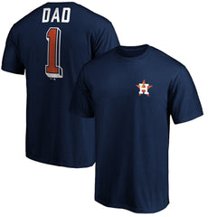 Houston Astros Number One Dad T-Shirt Navy