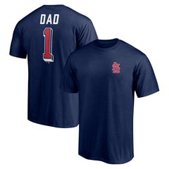 St. Louis Cardinals Number One Dad T-Shirt Navy