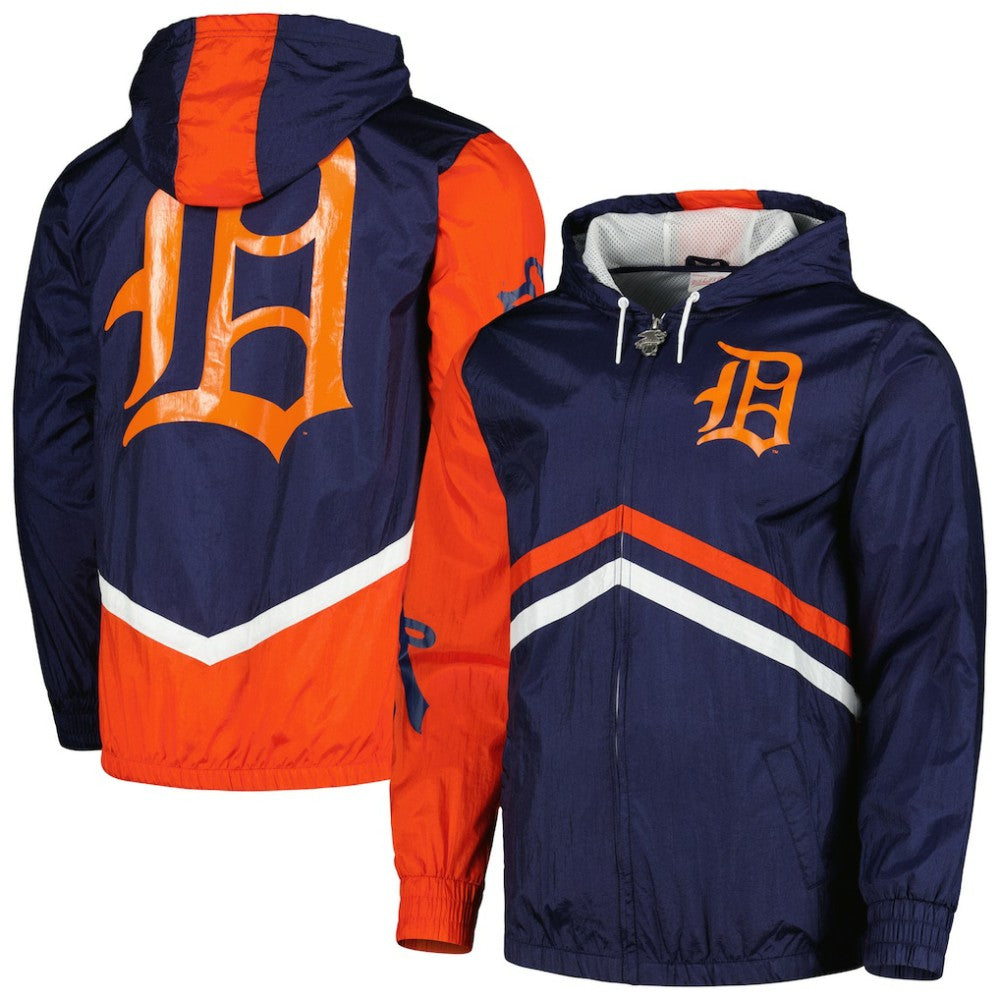Detroit Tigers Undeniable Full-Zip Hoodie Windbreaker Jacket Navy