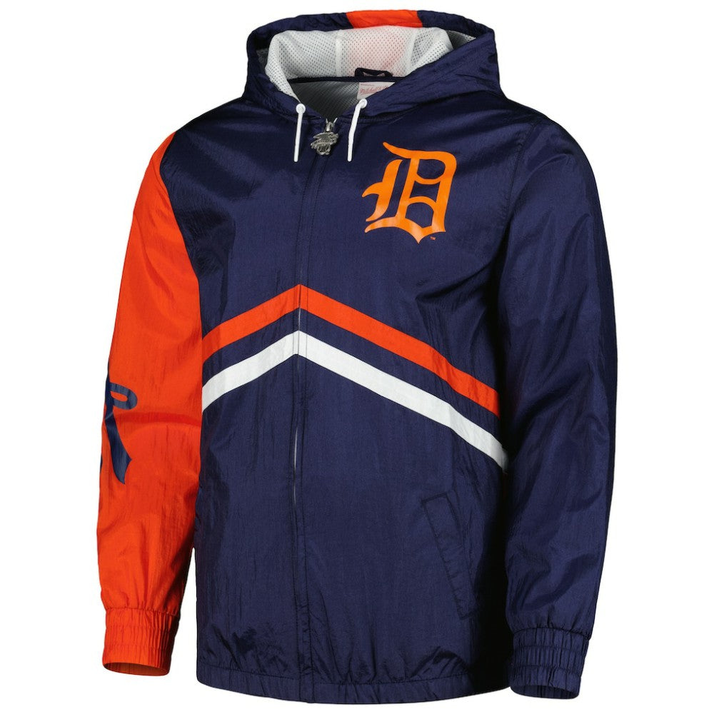 Detroit Tigers Undeniable Full-Zip Hoodie Windbreaker Jacket Navy