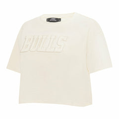 Chicago Bulls Pro Standard Women's Neutral Boxy Crop T-Shirt sale - Cream online