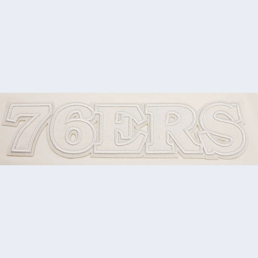 Philadelphia 76ers Pro Standard Women's Neutral Boxy Crop T-Shirt - Cream shop