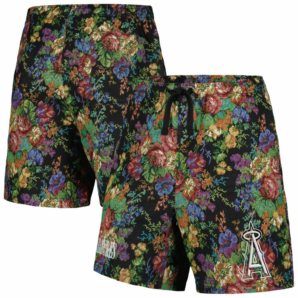 Los Angeles Angels PLEASURES Floral Shorts Black
