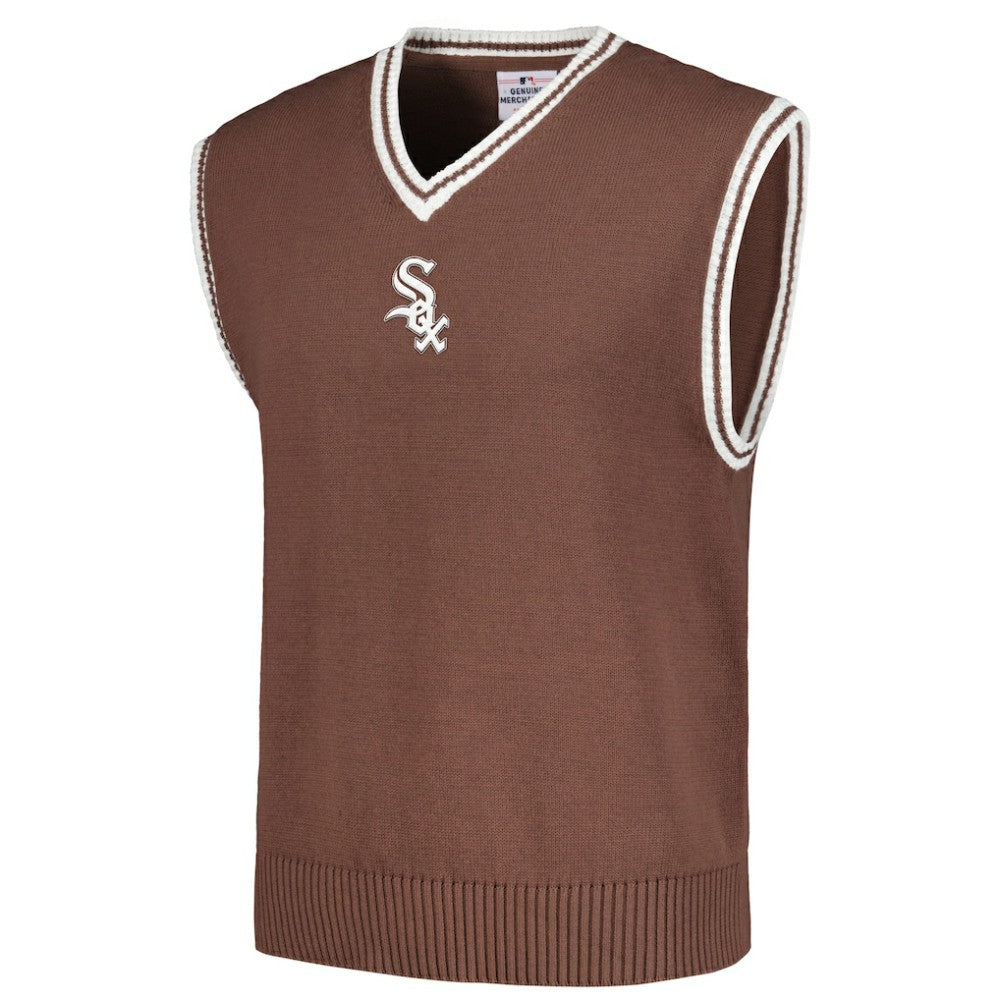Chicago White Sox PLEASURES Knit V-Neck Pullover Sweater Vest Brown
