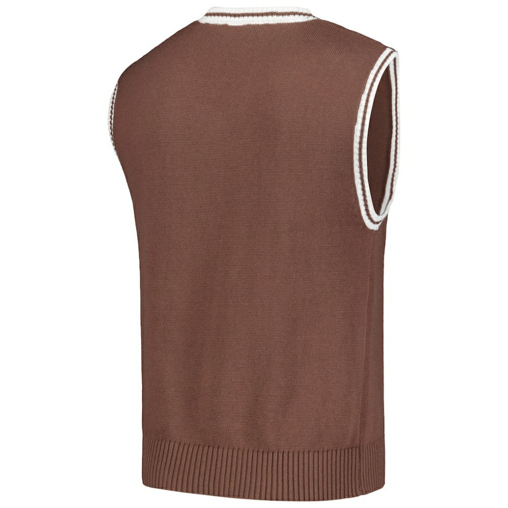 St. Louis Cardinals PLEASURES Knit V-Neck Pullover Sweater Vest Brown