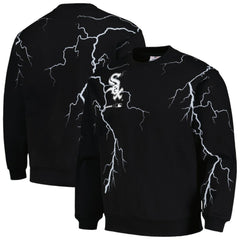 Chicago White Sox PLEASURES Lightning Crewneck Pullover Sweatshirt Black