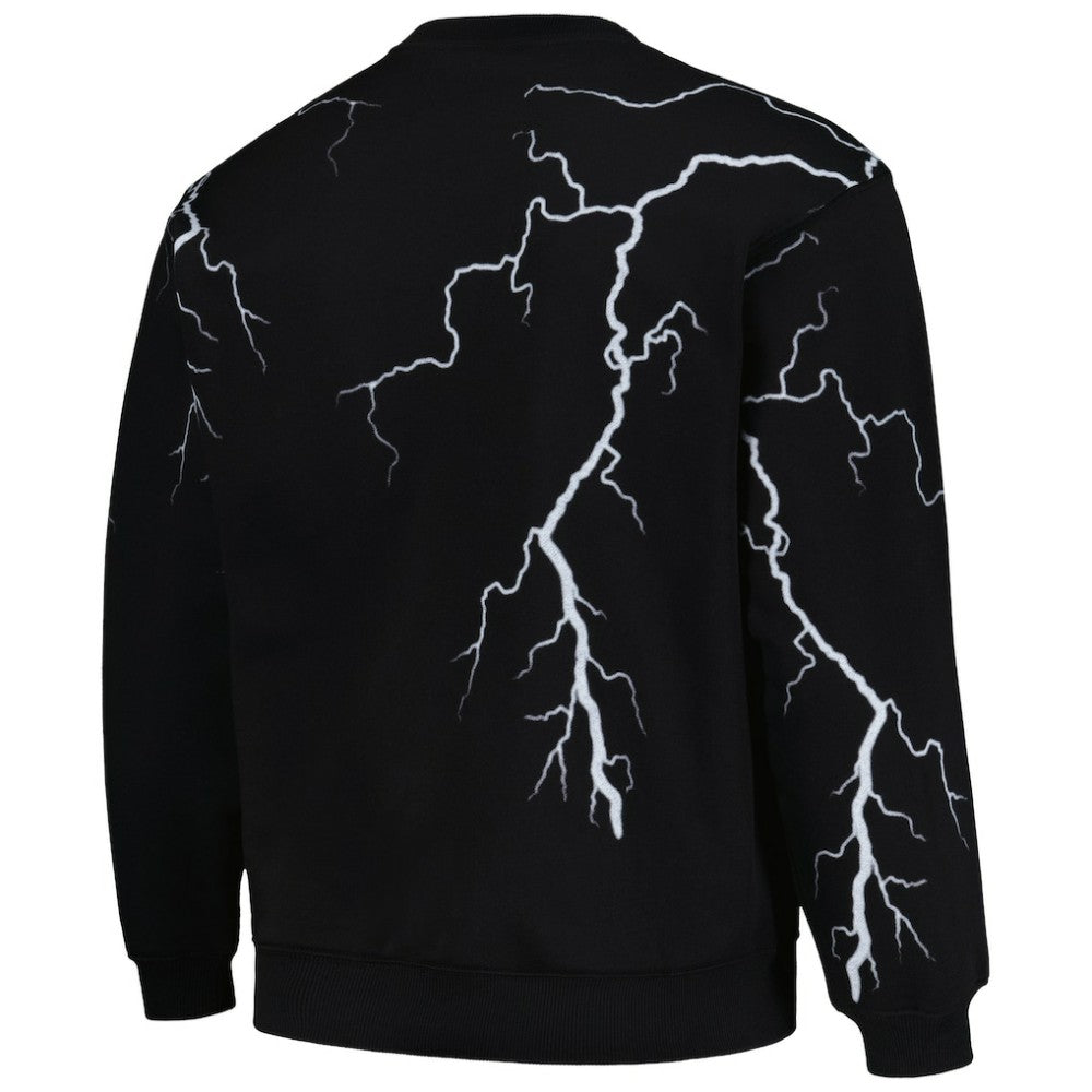 Chicago White Sox PLEASURES Lightning Crewneck Pullover Sweatshirt Black