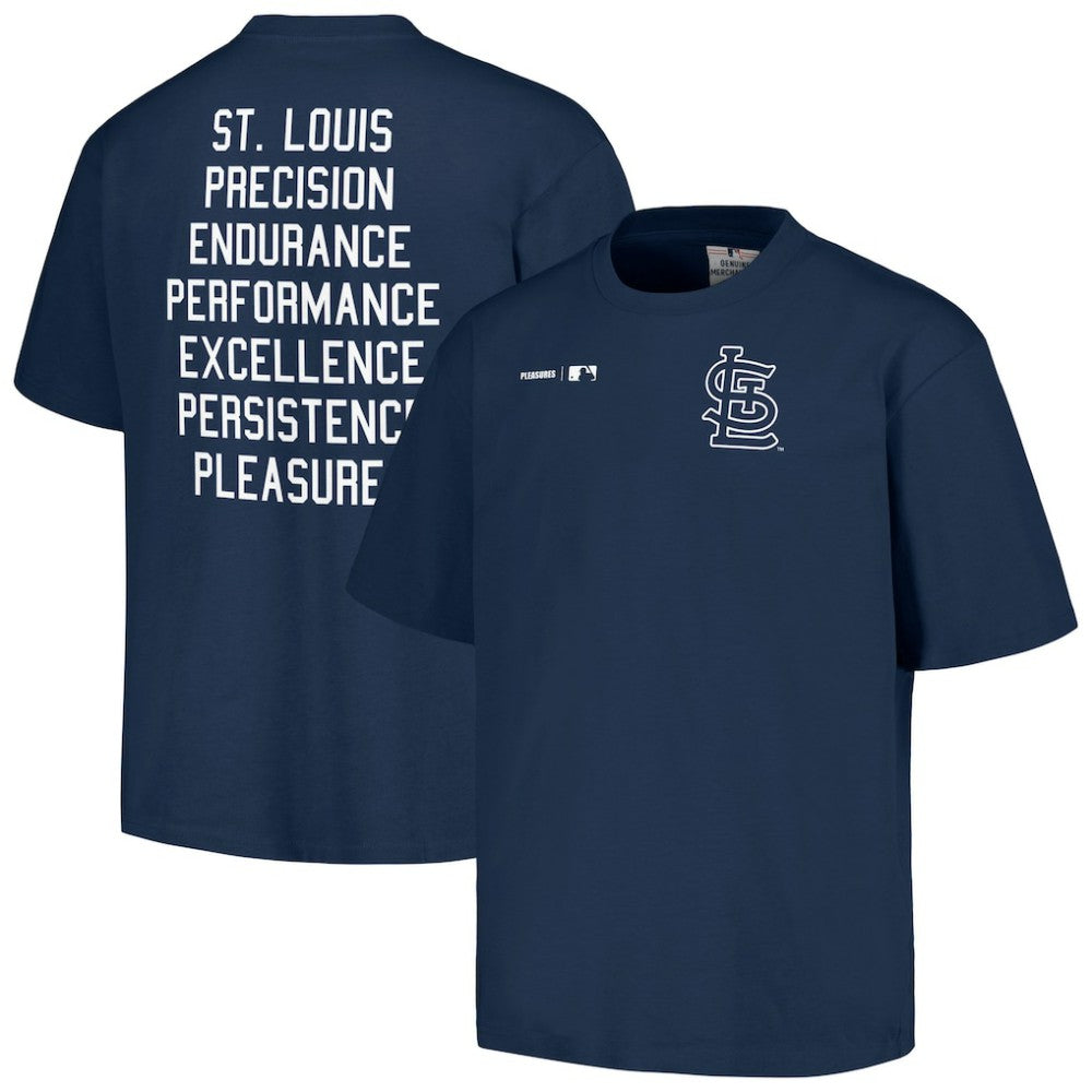 St. Louis Cardinals PLEASURES Precision T-Shirt Navy