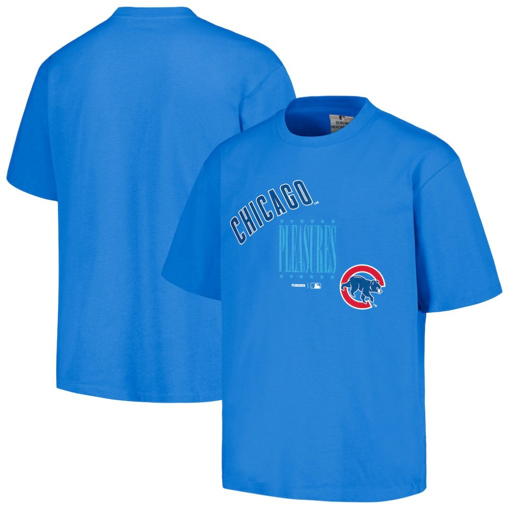 Chicago Cubs PLEASURES Repurpose T-Shirt Royal